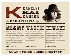 Screenshot Kanzlei-Homepage kkk.de